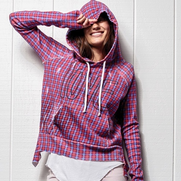 Frank & Eileen Sweaters - Frank & Eileen Plaid Distressed Love Limited Edition Tee Lab Pullover Hoodie XS